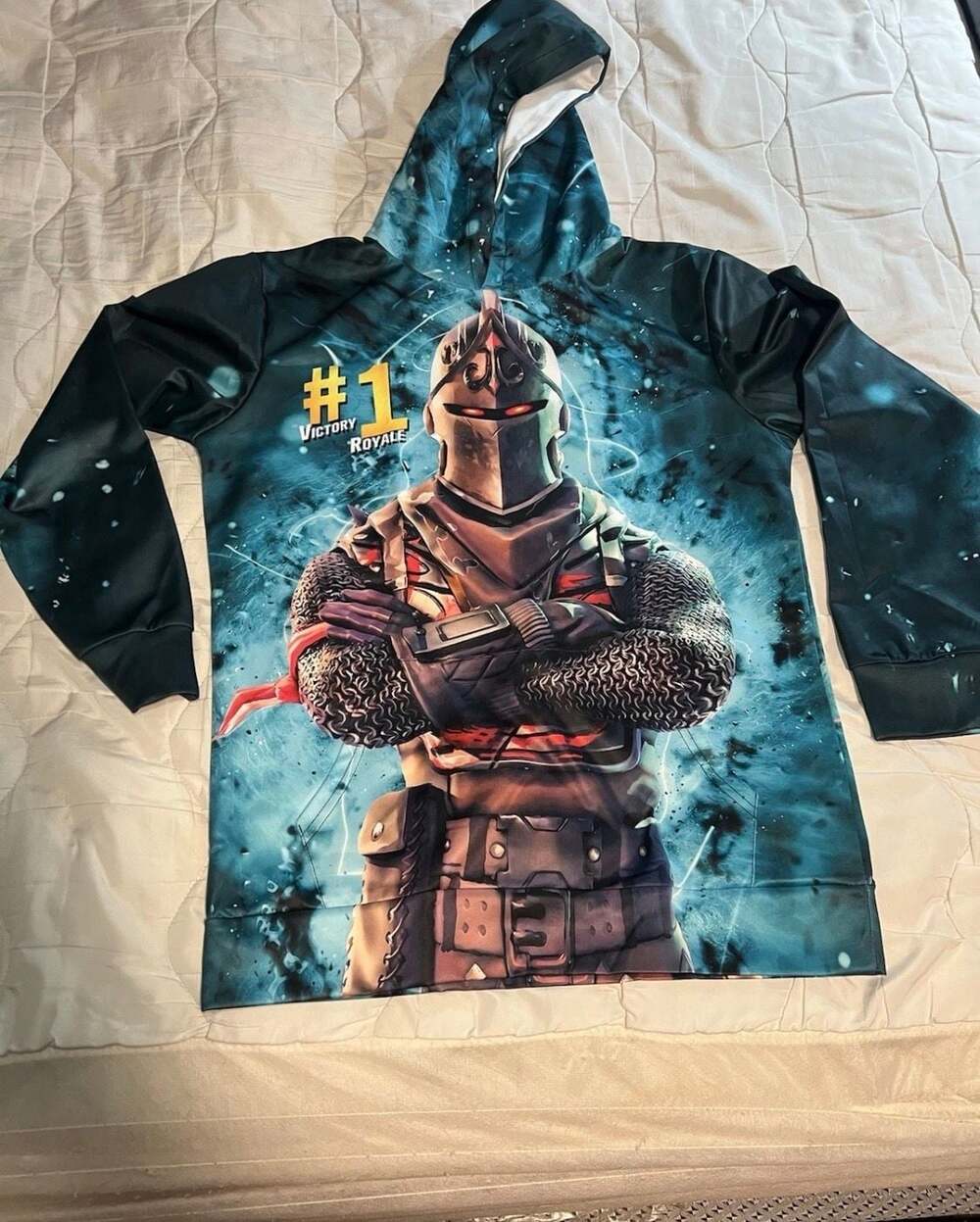 Kids Fortnite Black Knight #1 Victory Royale Graphic 3D Print Hoodie